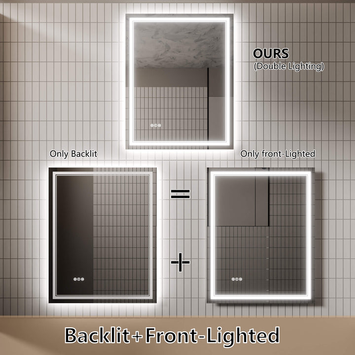 vanity mirror double lighting comparison