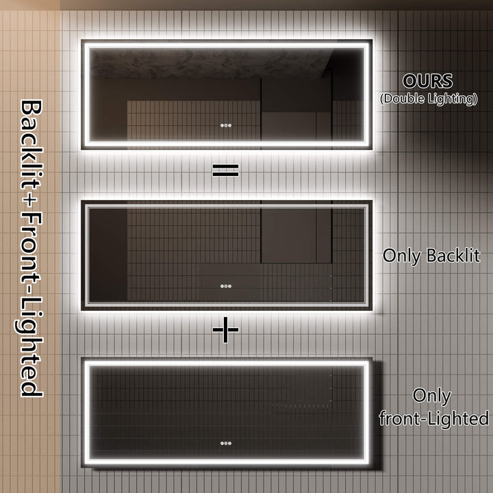 vanity mirror double lighting comparison