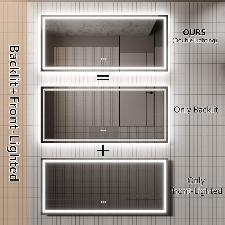 vanity mirror double lighting comparison