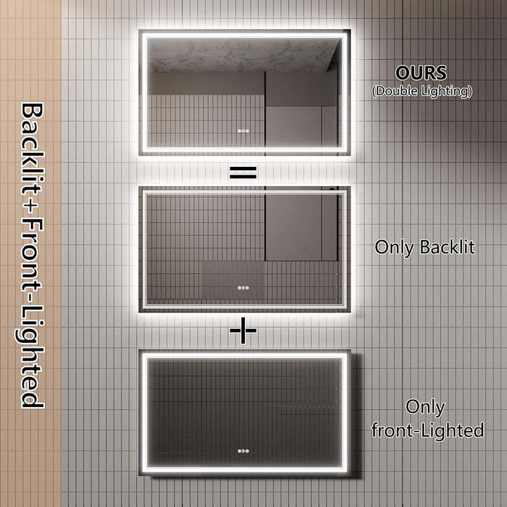 vanity mirror double lighting comparison