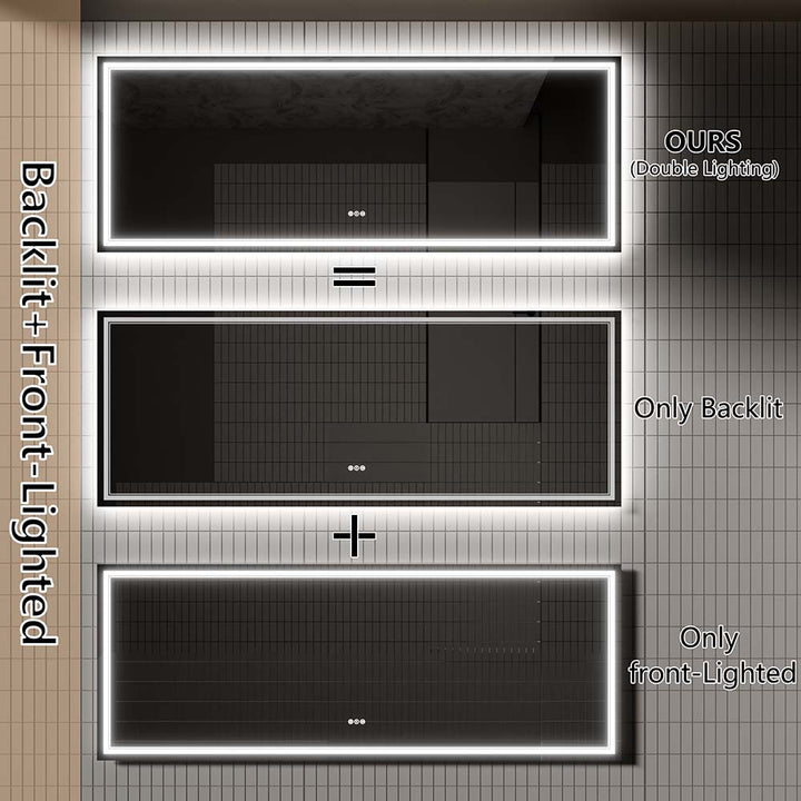 vanity mirror double lighting comparison