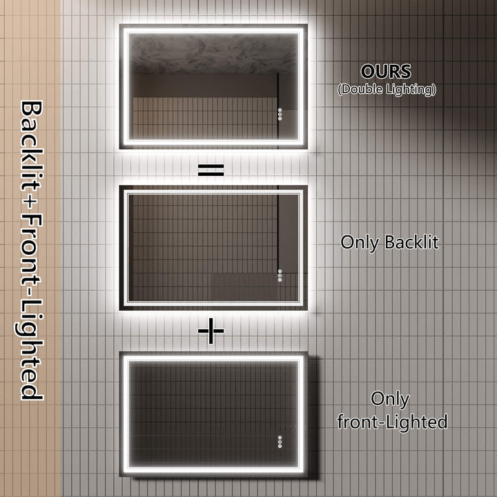 vanity mirror double lighting comparison