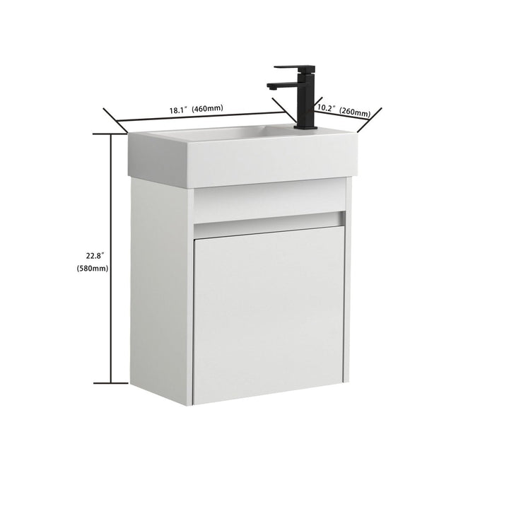 Wall mounted bathroom vanity dimensions white