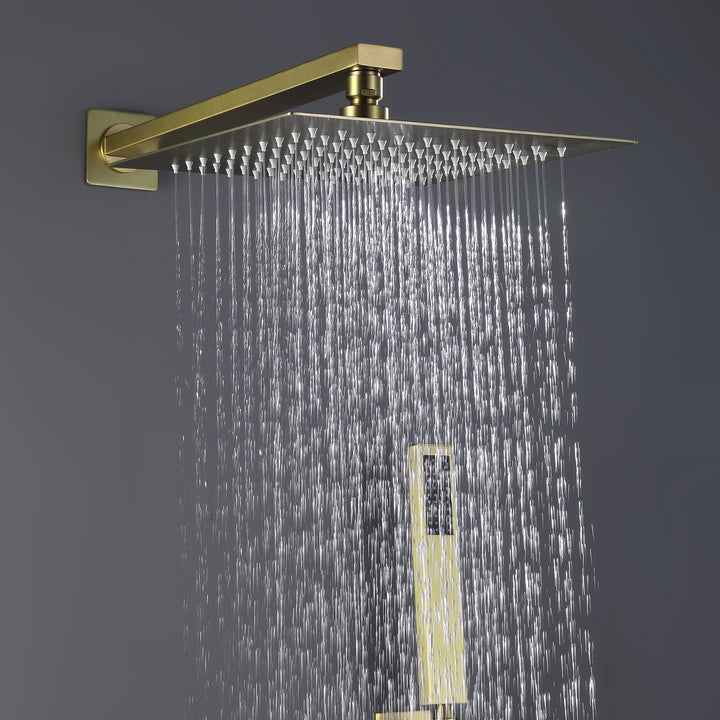 Pressure-Balanced Complete Shower System with Wall Mount - Rough-In Valve Included - Modland