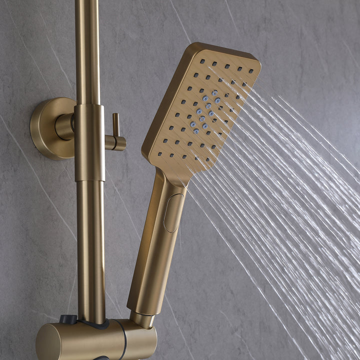 Thermostatic Shower System: Multi-Function Hand Shower & Rough-In Valve - Modland