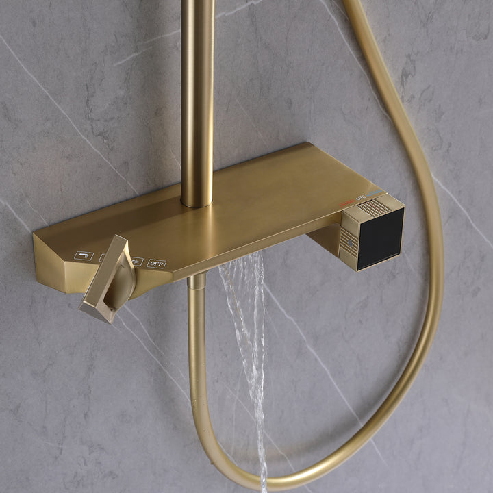 Thermostatic Shower System: Multi-Function Hand Shower & Rough-In Valve - Modland