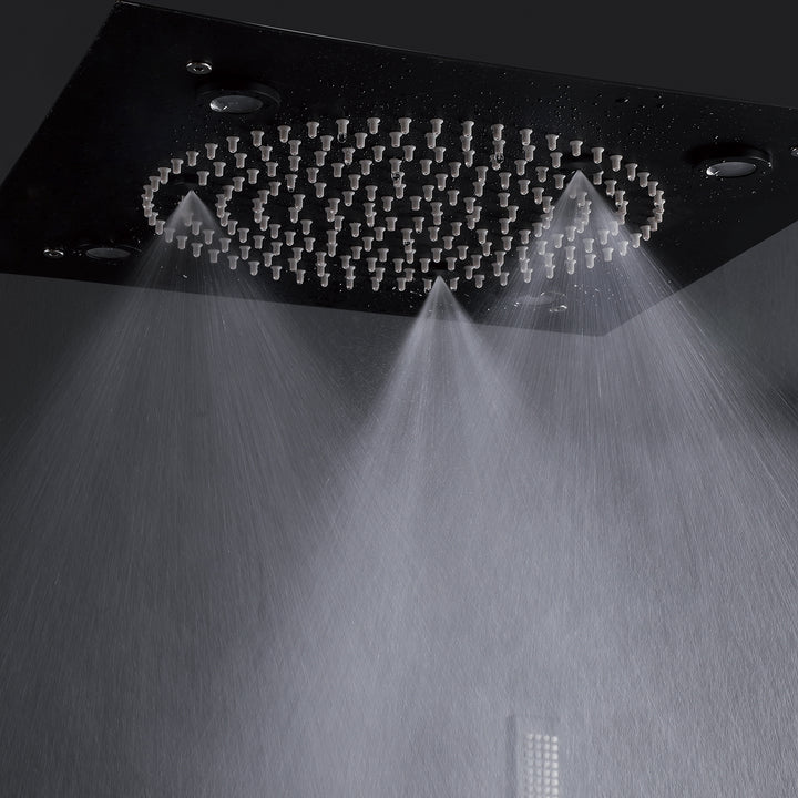 Black Matte LED Shower System - Modland