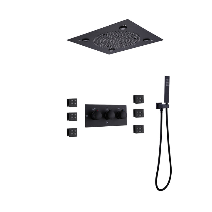 Matte Black Shower System - Modland