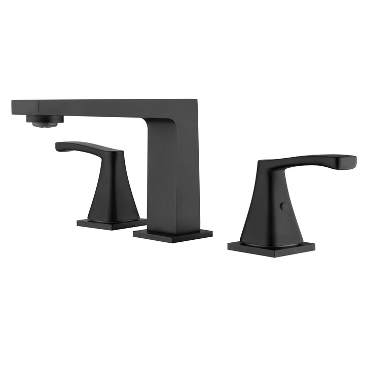 Deck Mounted Classic 90 Degree Dual Handles Widespread Bathroom Faucet - Modland