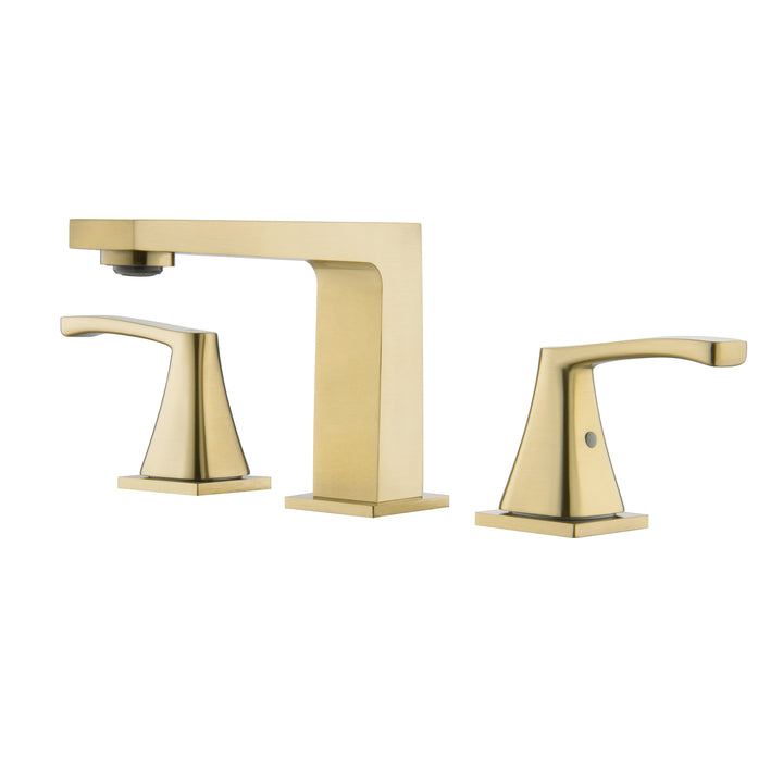 Deck Mounted Classic 90 Degree Dual Handles Widespread Bathroom Faucet - Modland