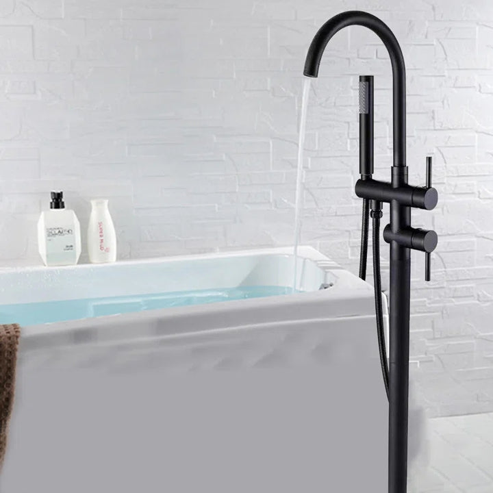 Holy Series Freestanding Tub Filler With Handshower - Modland