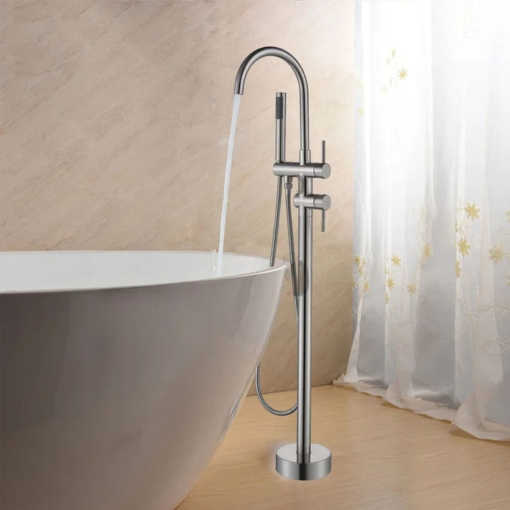 Holy Series Freestanding Tub Filler With Handshower - Modland