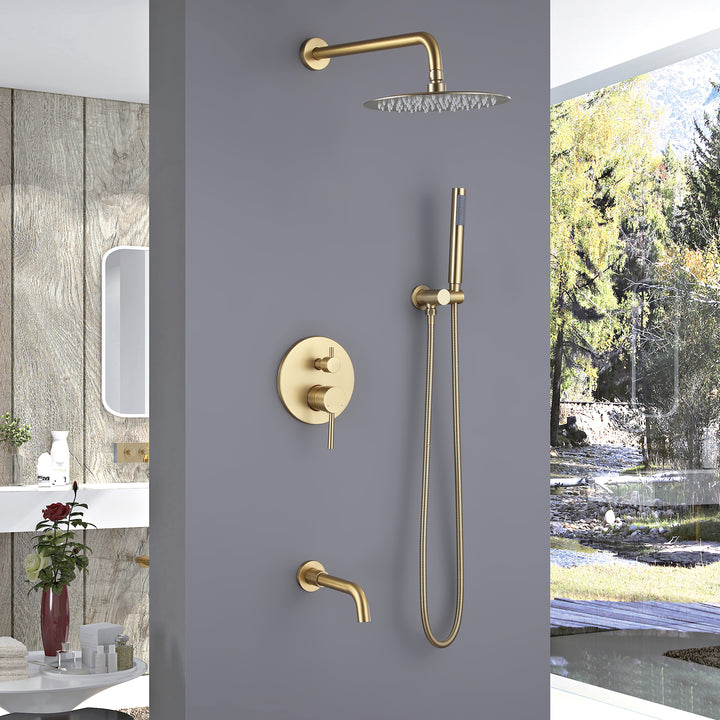 Classic 3-Function Pressure Balanced Complete Shower System With Rough-in Valve - Modland