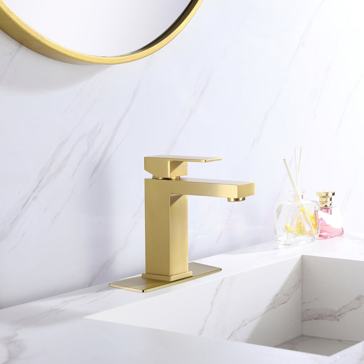 Simplicity and Versatility: Single Hole Bathroom Sink Faucet with 6" Deck Plate - Modland