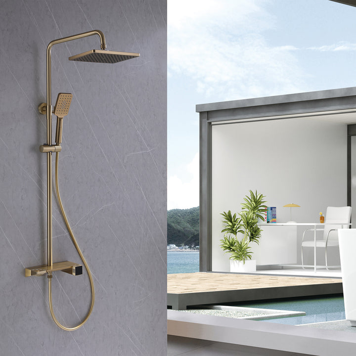 Thermostatic Shower System: Multi-Function Hand Shower & Rough-In Valve - Modland