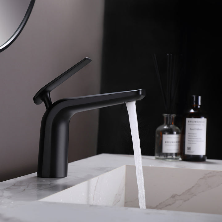 Deck Mounted Single Hole Bathroom Faucet Gold/Black Available - Modland