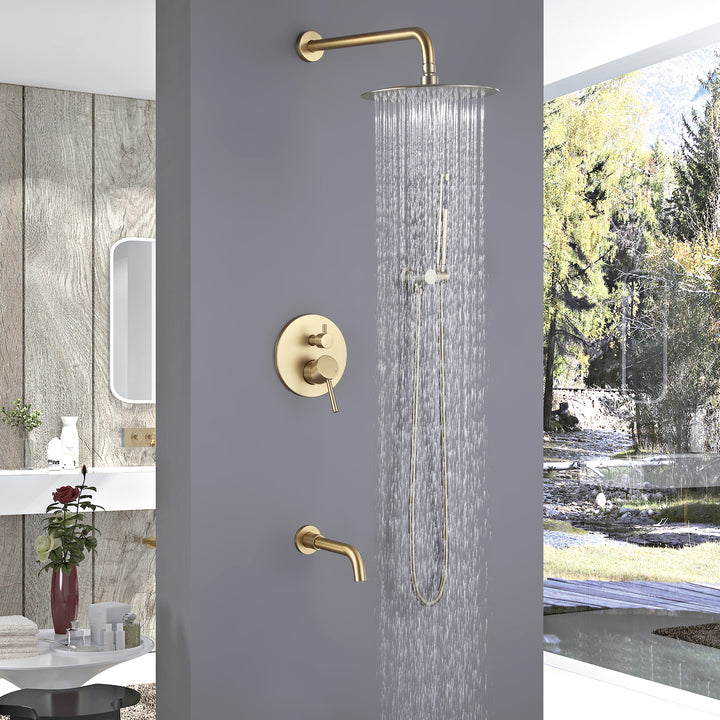 Classic 3-Function Pressure Balanced Complete Shower System With Rough-in Valve - Modland