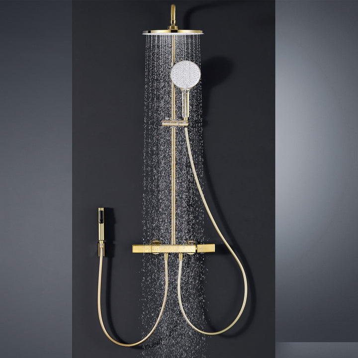 Multi-Function Rain Shower System: Wall-Mounted with Rough-in Valve - Modland