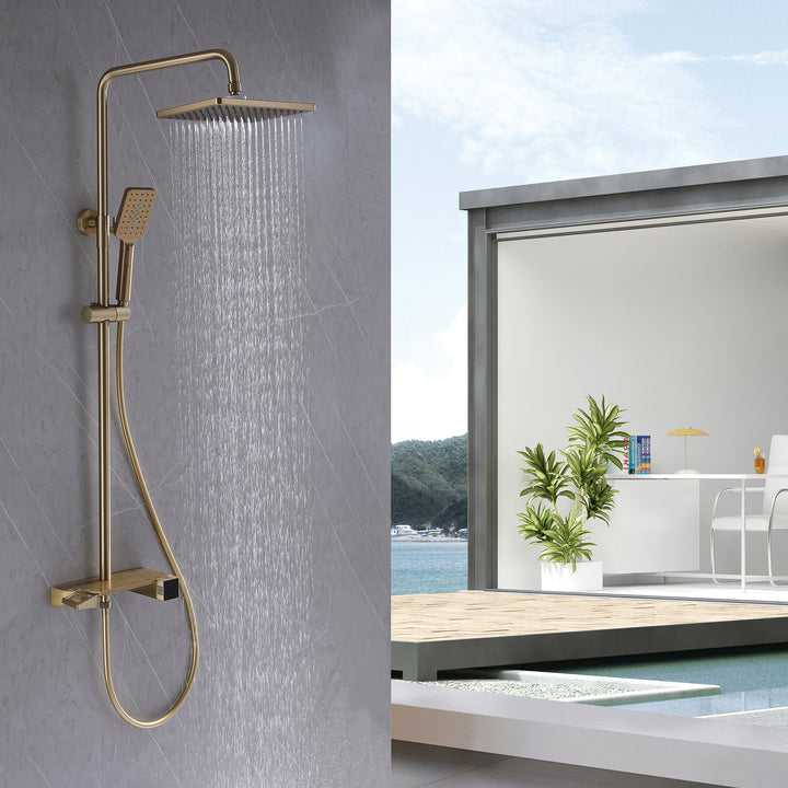 Thermostatic Shower System: Multi-Function Hand Shower & Rough-In Valve - Modland