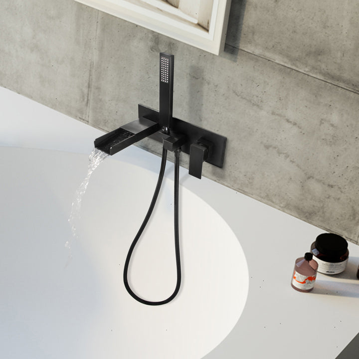 Elegant Wall-Mounted Roman Tub Faucet with Hand Shower - Modland