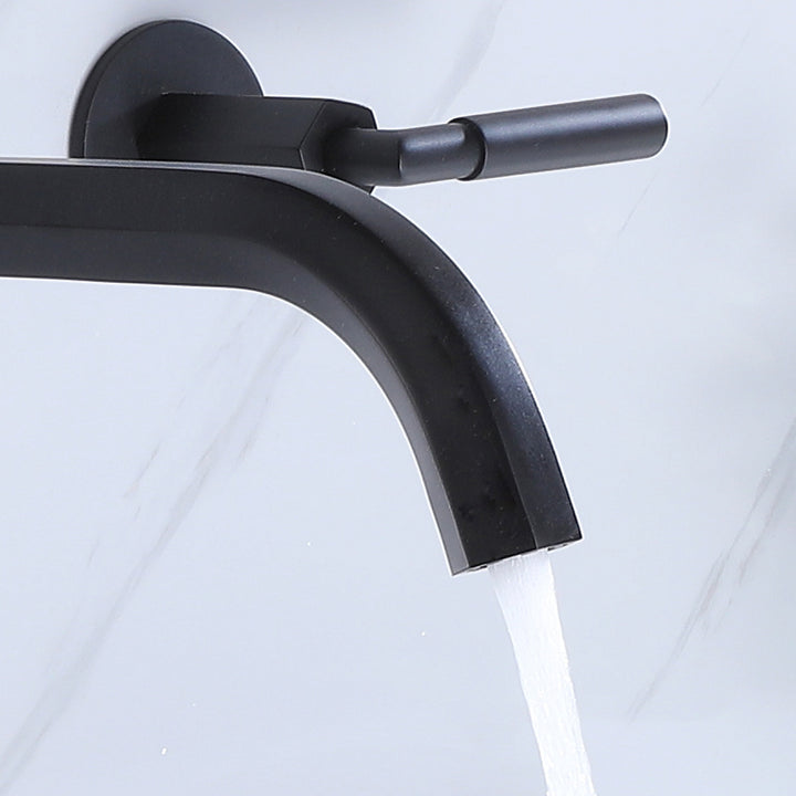 Dual-Handle Wall-Mount Sink Faucet for Stylish Elegance - Modland