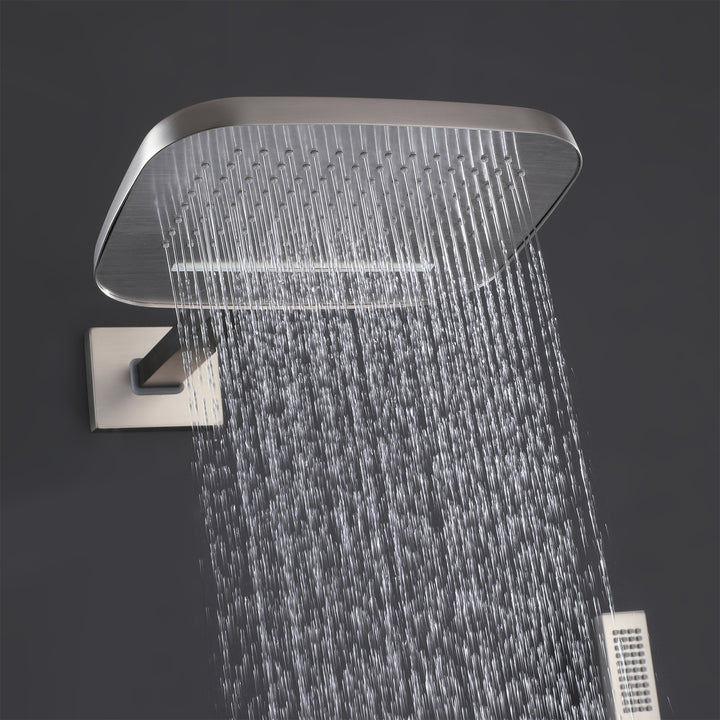 Luxurious Thermostatic Rain Shower System with Hand Shower & Rough-in Valve - Modland