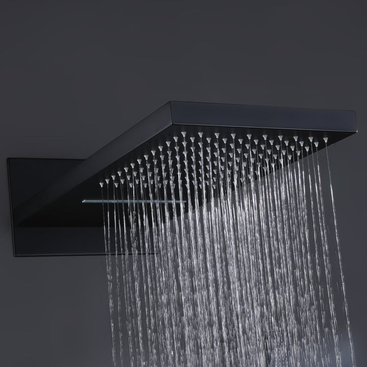 Luxury Pressure Balanced Waterfall Shower System with Hand Shower & Body Jets - Modland