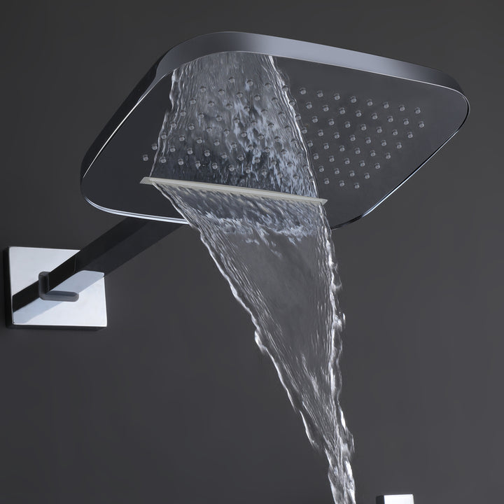 Luxurious Thermostatic Rain Shower System with Hand Shower & Rough-in Valve - Modland