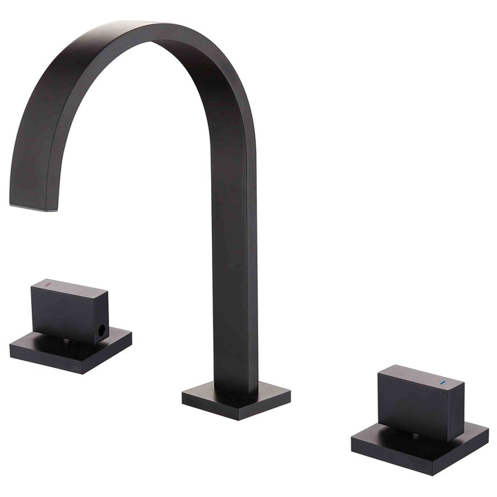 Black Widespread Bathroom Faucet for Modern Sophistication - Modland