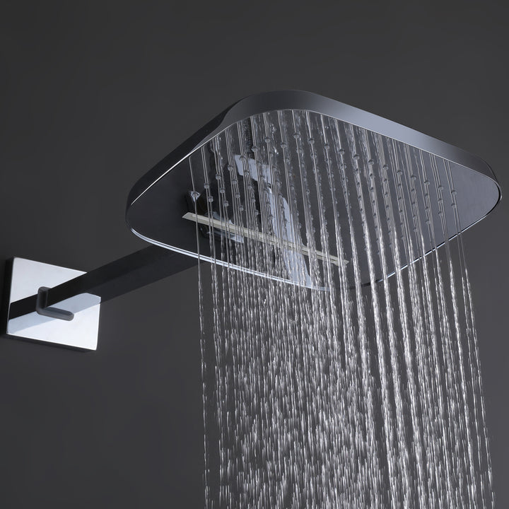 Luxurious Thermostatic Rain Shower System with Hand Shower & Rough-in Valve - Modland