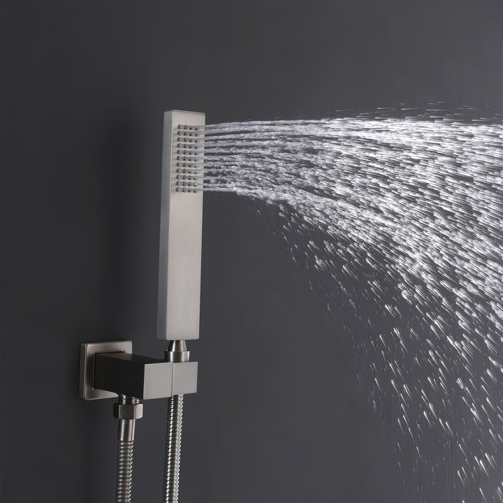 Luxurious Thermostatic Rain Shower System with Hand Shower & Rough-in Valve - Modland