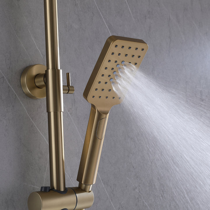 Thermostatic Shower System: Multi-Function Hand Shower & Rough-In Valve - Modland