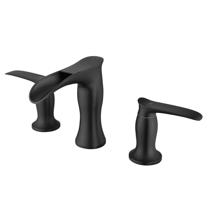 Deck Mounted Widespread Dual Handles Bathroom Faucet - Modland