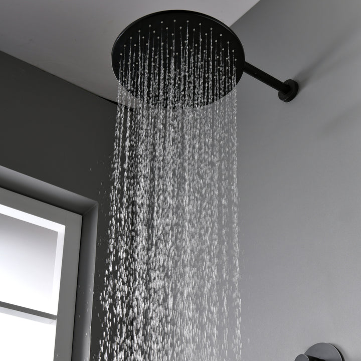 Thermostatic Rainfall Shower System with Hand Shower & Built-In Rough-in Valve - Modland