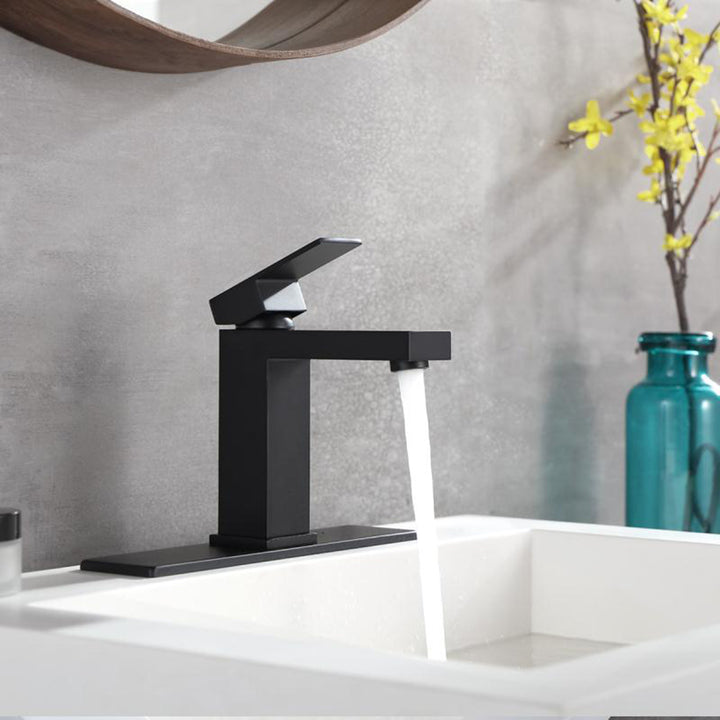 Simplicity and Versatility: Single Hole Bathroom Sink Faucet with 6" Deck Plate - Modland