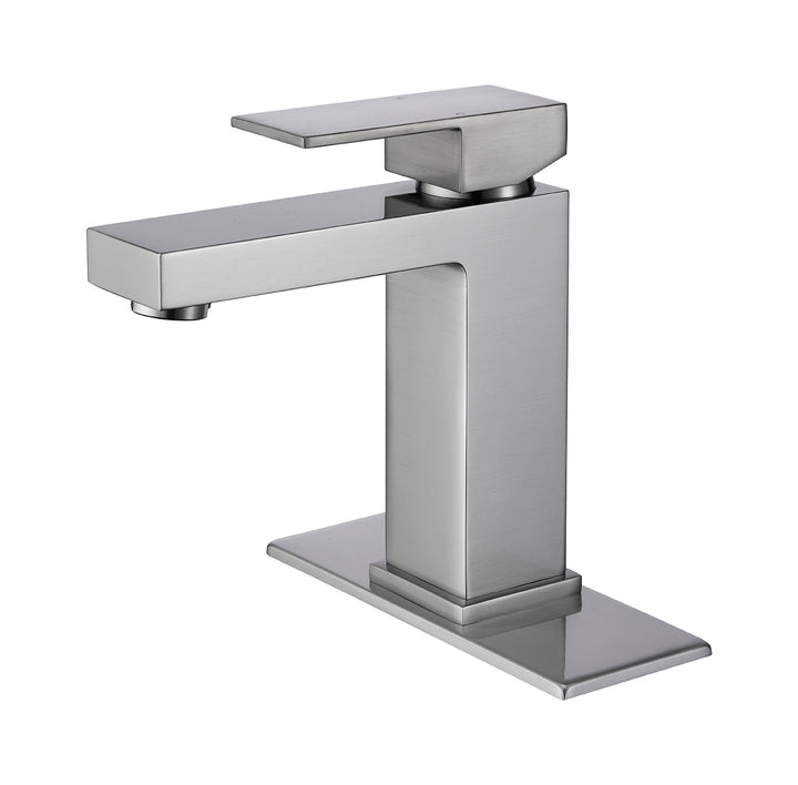 Simplicity and Versatility: Single Hole Bathroom Sink Faucet with 6" Deck Plate - Modland