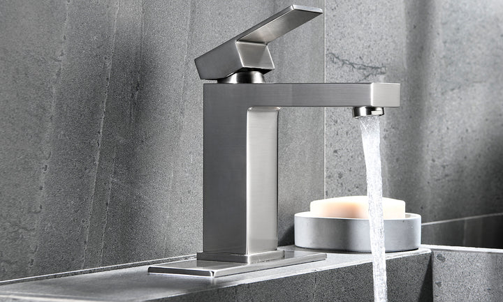 Simplicity and Versatility: Single Hole Bathroom Sink Faucet with 6" Deck Plate - Modland