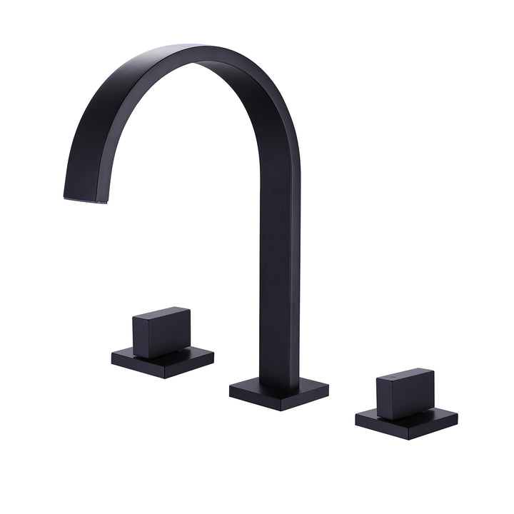 Black Widespread Bathroom Faucet for Modern Sophistication - Modland