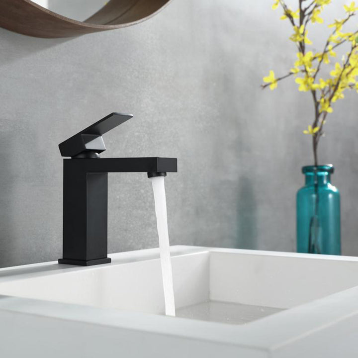 Simplicity and Versatility: Single Hole Bathroom Sink Faucet with 6" Deck Plate - Modland